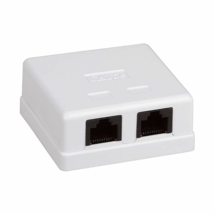 Розетка комп’ютерна 2-портова RJ45 UTP cat.5e Hypernet MB-UTP2 зовнішня накладна