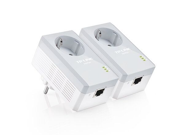 Комплект адаптерів Powerline TP-LINK TL-PA4010PKIT 2PK AV600 із вбудованою розеткою