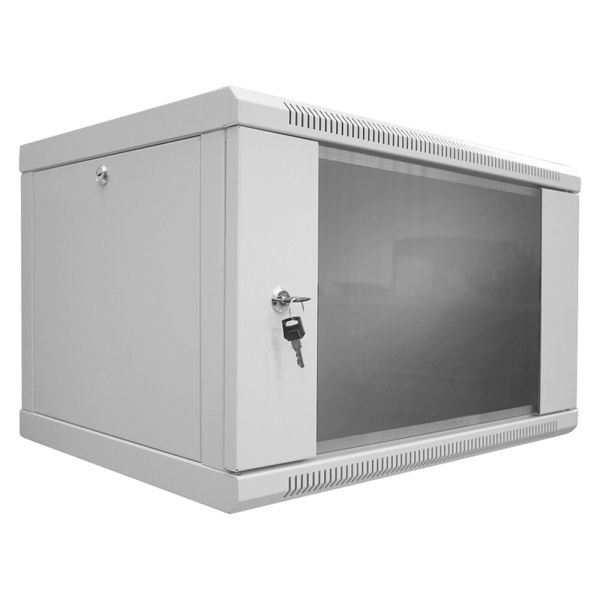 Шафа серверна SteelNet 7U 600 x 400 для мережевого обладнання (скло, сірий)