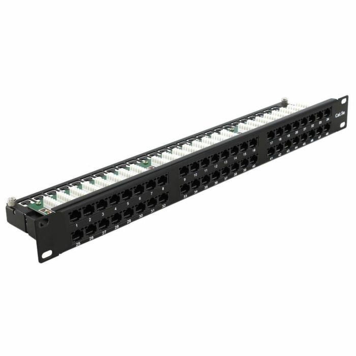 Патч-панель Hypernet 48 портів UTP кат.5е 19" PP-KUTP48-1U з утримувачем кабелю