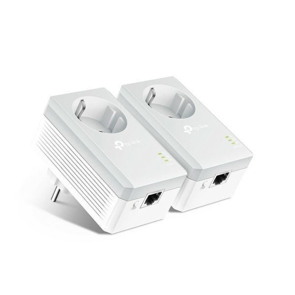 Комплект адаптерів Powerline TP-LINK TL-PA4010PKIT 2PK AV600 із вбудованою розеткою