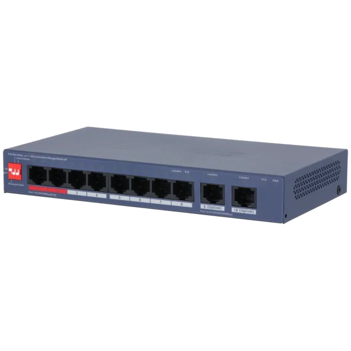 Комутатор 8 портів керований Dahua DH-CS4010-8ET2GT-110