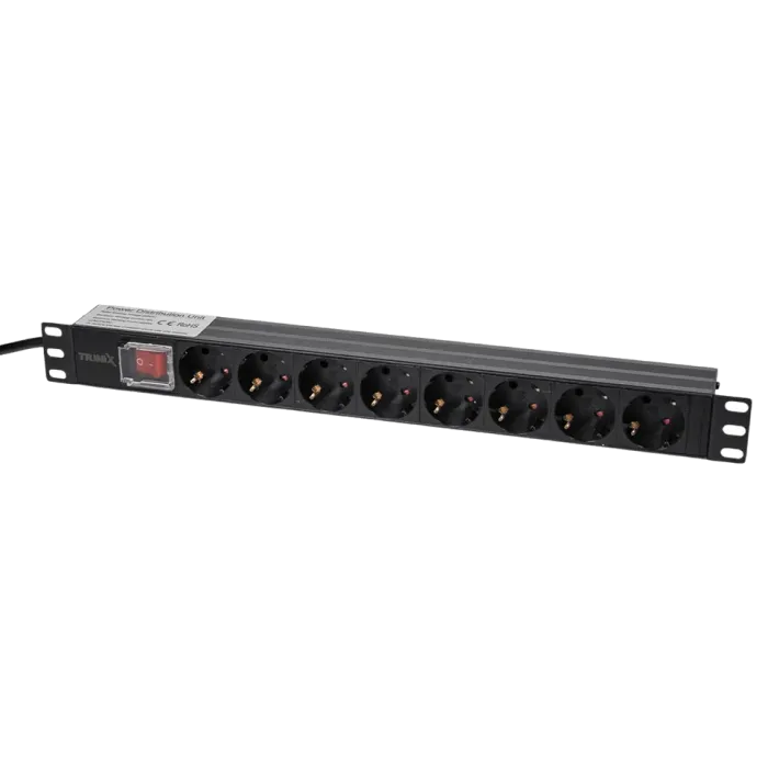 Блок розеток Trinix TRX-PDU/8M-16А Black