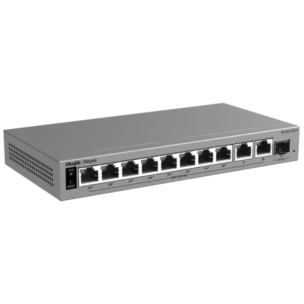 Комутатор 11 портів керований хмарно Ruijie RG-ES211GS-P PoE