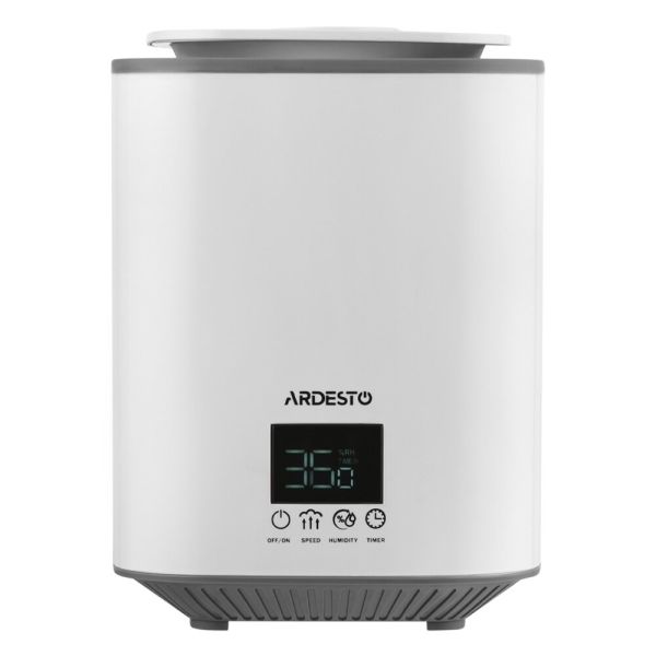 Зволожувач повітря ARDESTO USH-H-26W до 25м² ультразвуковий з сенсорним управлінням і таймером, білий