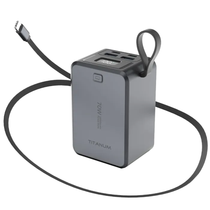 Повербанк TITANUM TPB-WP049 PD70W Grey 20000mAh