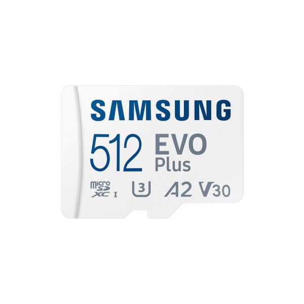 Карта пам’яті Samsung Evo Plus microSDXC 512GB UHS-I U3 V30 A2 + SD адаптер (MB-MC512SA/EU)