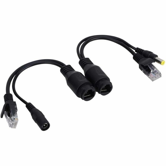 Passive PoE перехідник IP+DC - Extender over UTP, Waterproof (вологозахищений) Black