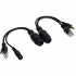 Passive PoE перехідник IP+DC - Extender over UTP, Waterproof (вологозахищений) Black
