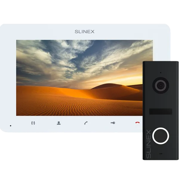 Комплект відеодомофону Slinex ML-17HD(Black) + SM-07MHD(White)