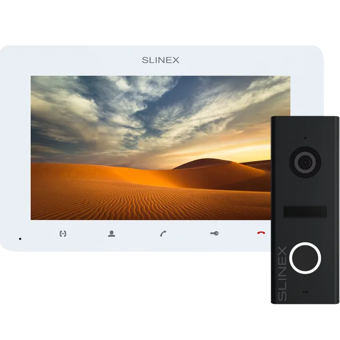 Комплект відеодомофону Slinex ML-17HD(Black) + SM-07MHD(White)