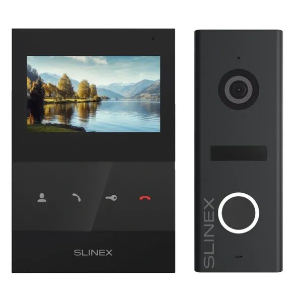 Комплект відеодомофону Slinex SQ-04 Black + ML-17HR Graphite