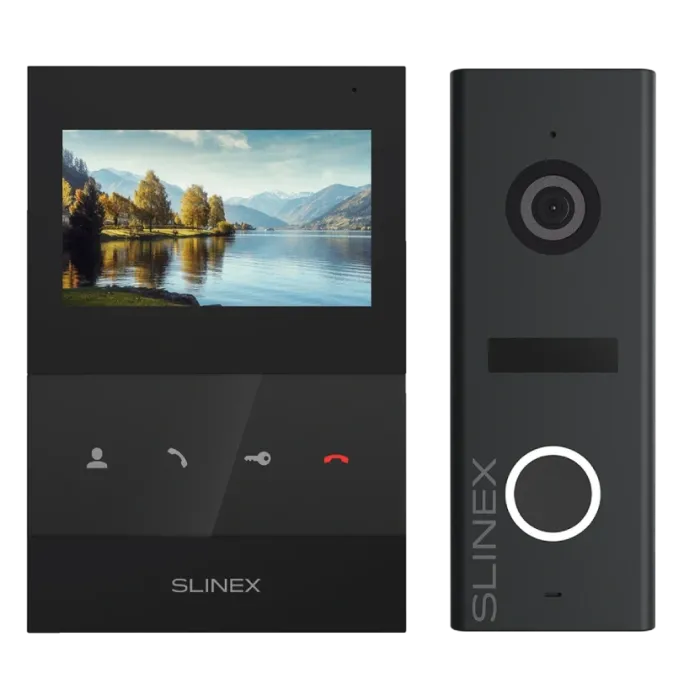 Комплект відеодомофону Slinex SQ-04 Black + ML-17HR Graphite
