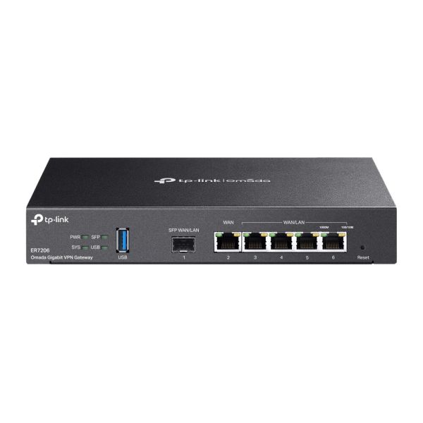 Мультисервісний маршрутизатор TP-LINK ER7206 2xGE LAN, 1xGE WAN, 2xGE LAN, 1xSFP