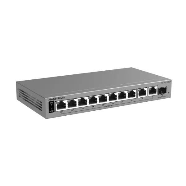Комутатор 11 портів керований хмарно Ruijie RG-ES211GS-LP PoE