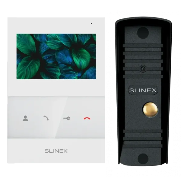 Комплект відеодомофону Slinex SQ-04 White + ML-16HR (чорний)