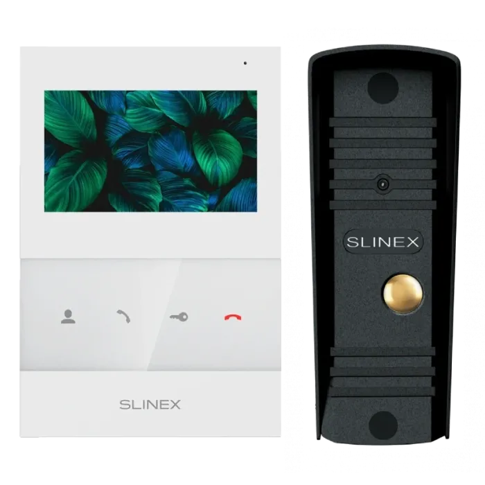 Комплект відеодомофону Slinex SQ-04 White + ML-16HR (чорний)
