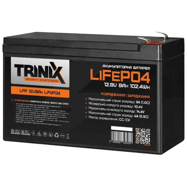 Акумуляторна батарея TRINIX LFP 12V8Ah LiFePo4