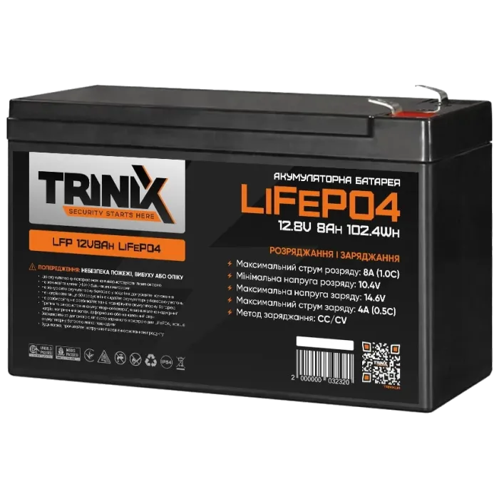 Акумуляторна батарея TRINIX LFP 12V8Ah LiFePo4