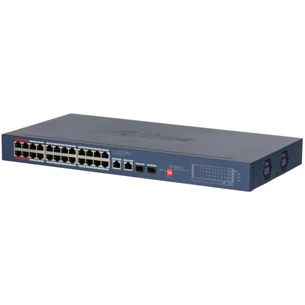 Комутатор 26 портів керований Dahua DH-CS4228-24GT-375 PoE