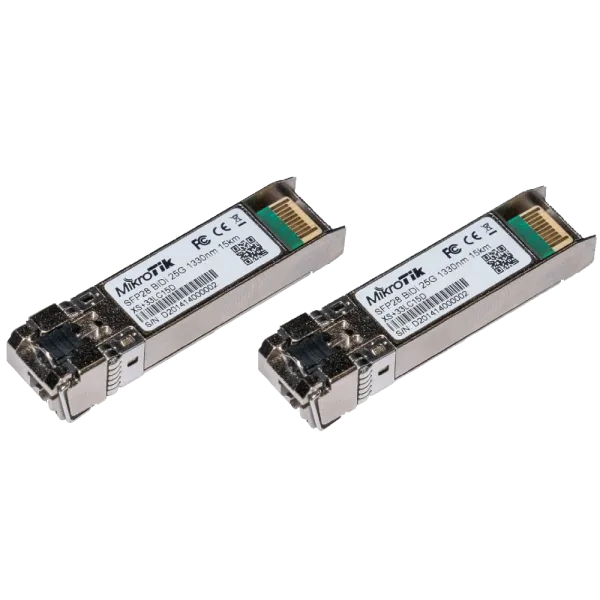 Пара SFP28 модулів MikroTik XS+2733LC15D