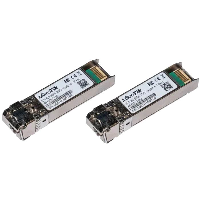 Пара SFP28 модулів MikroTik XS+2733LC15D