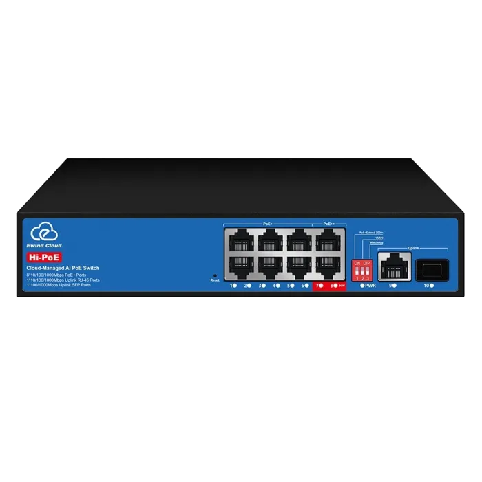 Комутатор 10 портів керований хмарно Ewind EW-ES3010CGSH-AP AI PoE