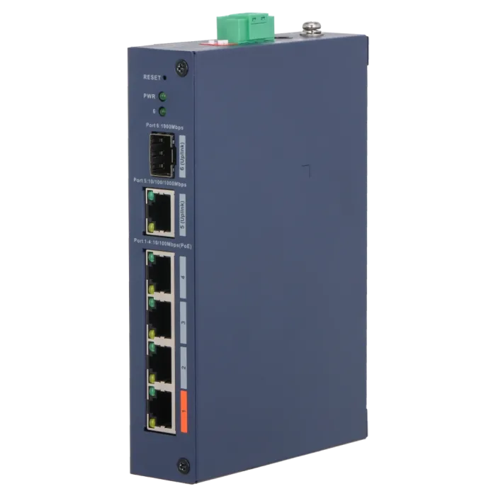 Комутатор 4 порти керований Dahua DH-CHS4106-4ET-60 PoE