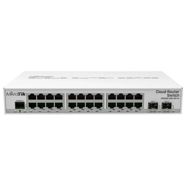 Комутатор 24 порти керований MikroTik 326-24G-2S+IN (CRS326-24G-2S+IN)