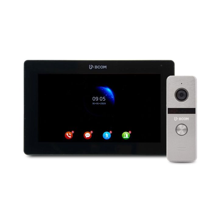 Комплект відеодомофона BCOM BT-400FHD Silver+BCOM BD-770FHD/T Black