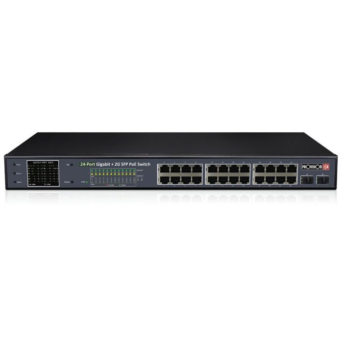 Некерований PoE-комутатор Provision-ISR PoES-24370GCL+2SFP з 24 портами PoE