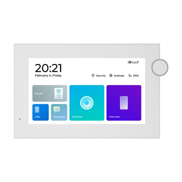 IP-відеодомофон Bas-IP AZ-07LL Linux 7" white з можливістю горизонтального та вертикального монтажу