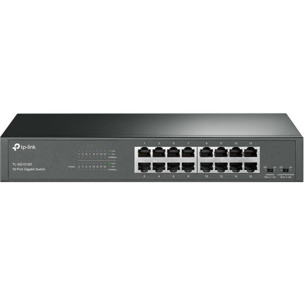 Комутатор TP-LINK TL-SG1016D 16-портовий гігабітний настільний/стійковий некерований