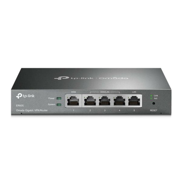 Мультисервісний маршрутизатор TP-LINK ER605 1xGE LAN 1xGE WAN 3xGE LAN VPN Omada