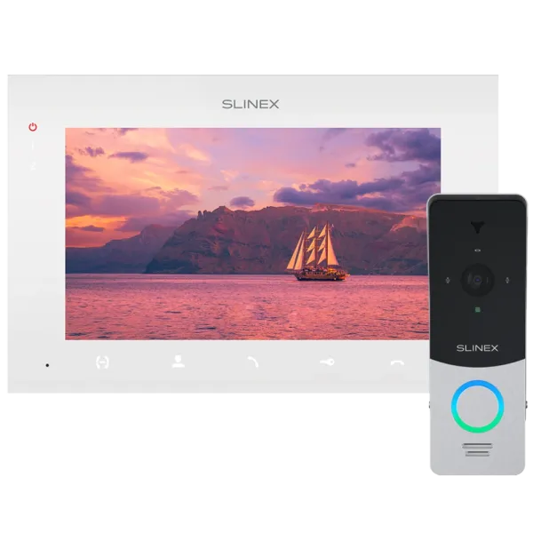 Комплект відеодомофону Slinex ML-20HD(Black)+SQ-07MTHD(White)