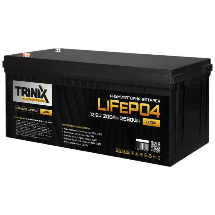 Літієва акумуляторна батарея TRINIX TLFP-12200 Ultra 200А•г 12В