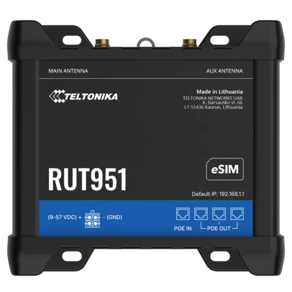 Маршрутизатор Teltonika RUT951 POE+ (RUT951B10J00)