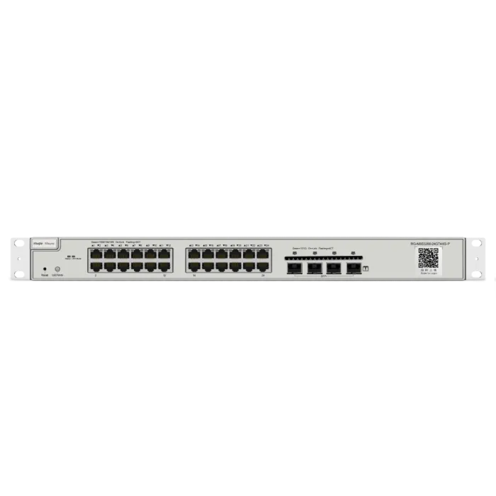 Комутатор 24 порти керований Ruijie RG-NBS3200-24GT4XS-P-V2 L2+ 10G POE