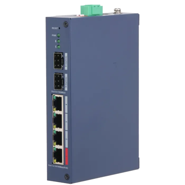 Комутатор 6 портів керований Dahua DH-CHS4206-4ET-90 PoE