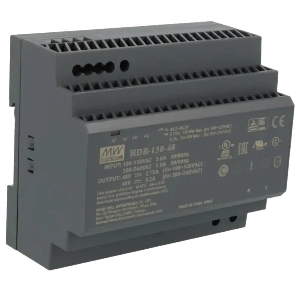 Блок живлення (для монтажа на DIN рейку) MeanWell HDR-150-48 48B 3.2А