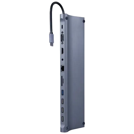 Док станція Cablexpert A-CM-COMBO11-01 USB-C 11-в-1