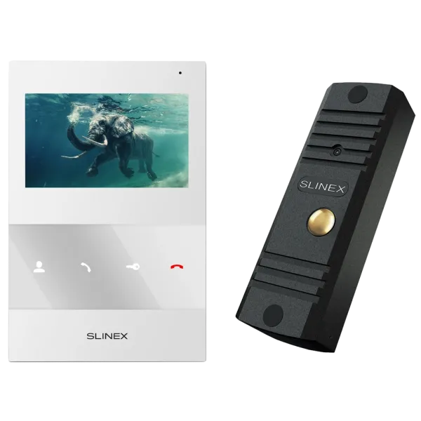 Комплект відеодомофону Slinex ML-16HD(Black)+SQ-04M(White)