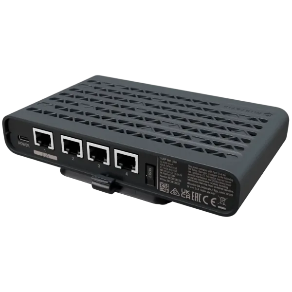 Маршрутизатор та точка доступу MikroTik hAP be lite (A42G-HbeP) Wi-Fi 7 BE3600
