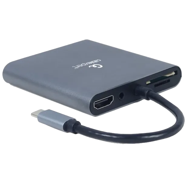 Док станція Cablexpert A-CM-COMBO6-01 USB-C 6-в-1