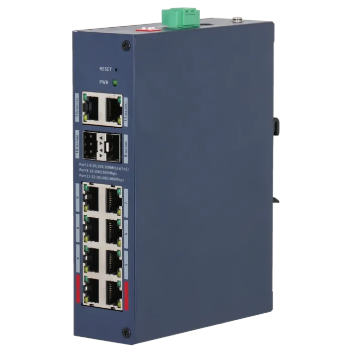 Комутатор 12 портів керований Dahua DH-CHS4212-8GT-110 PoE