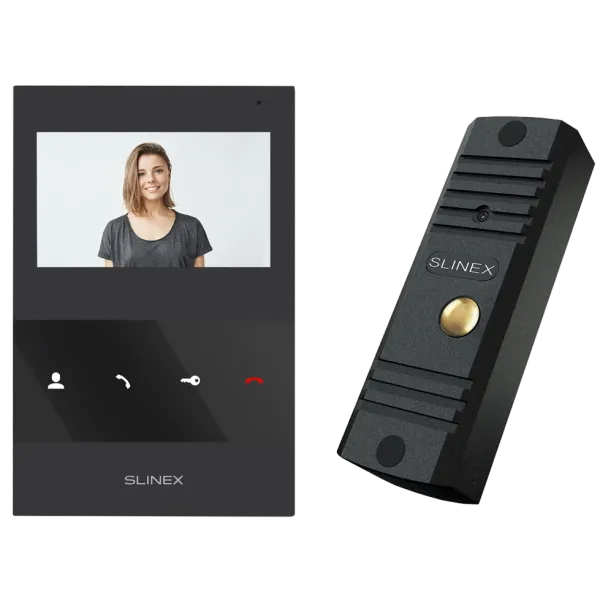Комплект відеодомофону Slinex ML-16HD(Black)+SQ-04M(Black)