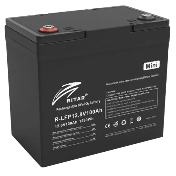 Літієва акумуляторна батарея Ritar R-LFP12.8V100AH-MINI LiFePo4 12 В 100 A•год