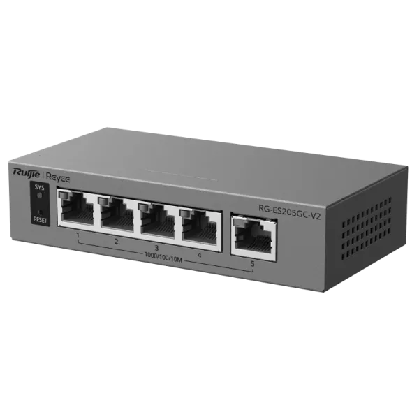Комутатор 5 портів керований хмарно Ruijie Reyee RG-ES205GC-V2