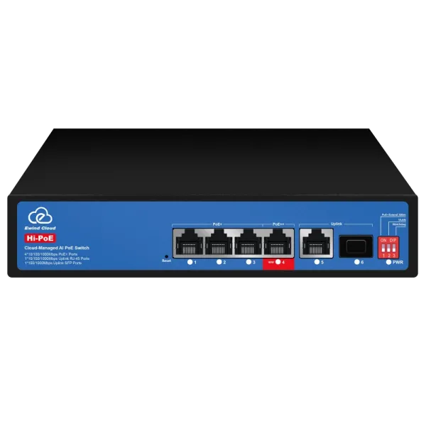 Комутатор 6 портів керований хмарно Ewind EW-ES3006CGSH-AP AI PoE