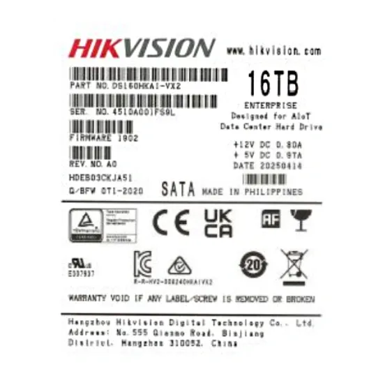 Жорсткий диск внутрішній Hikvsion DS160HKAI-VX2